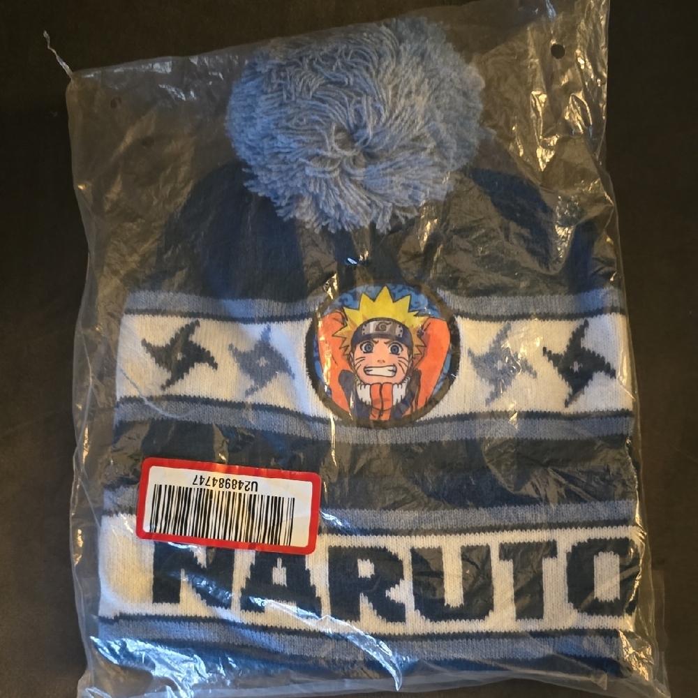 Naruto Kids Blue Pom-Pom Hat